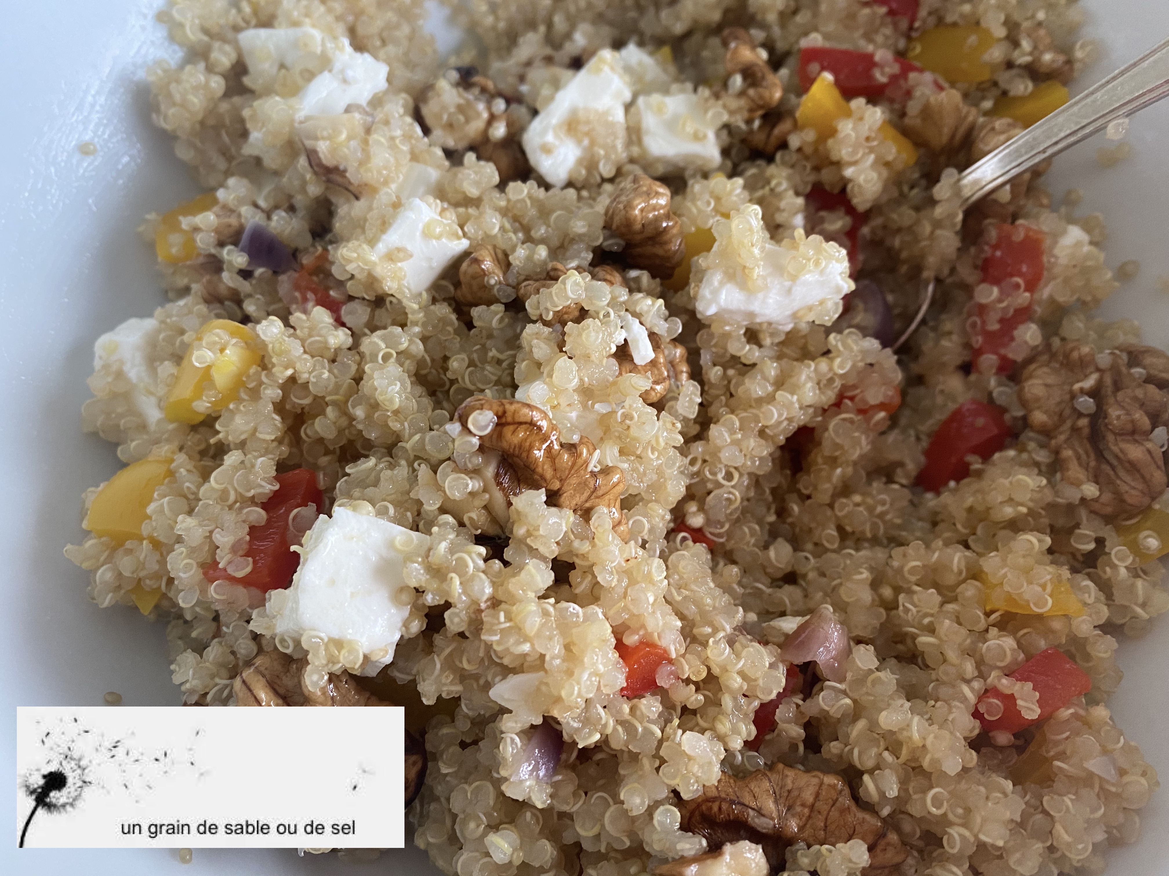 QUINOA  aux poivrons, noix & féta