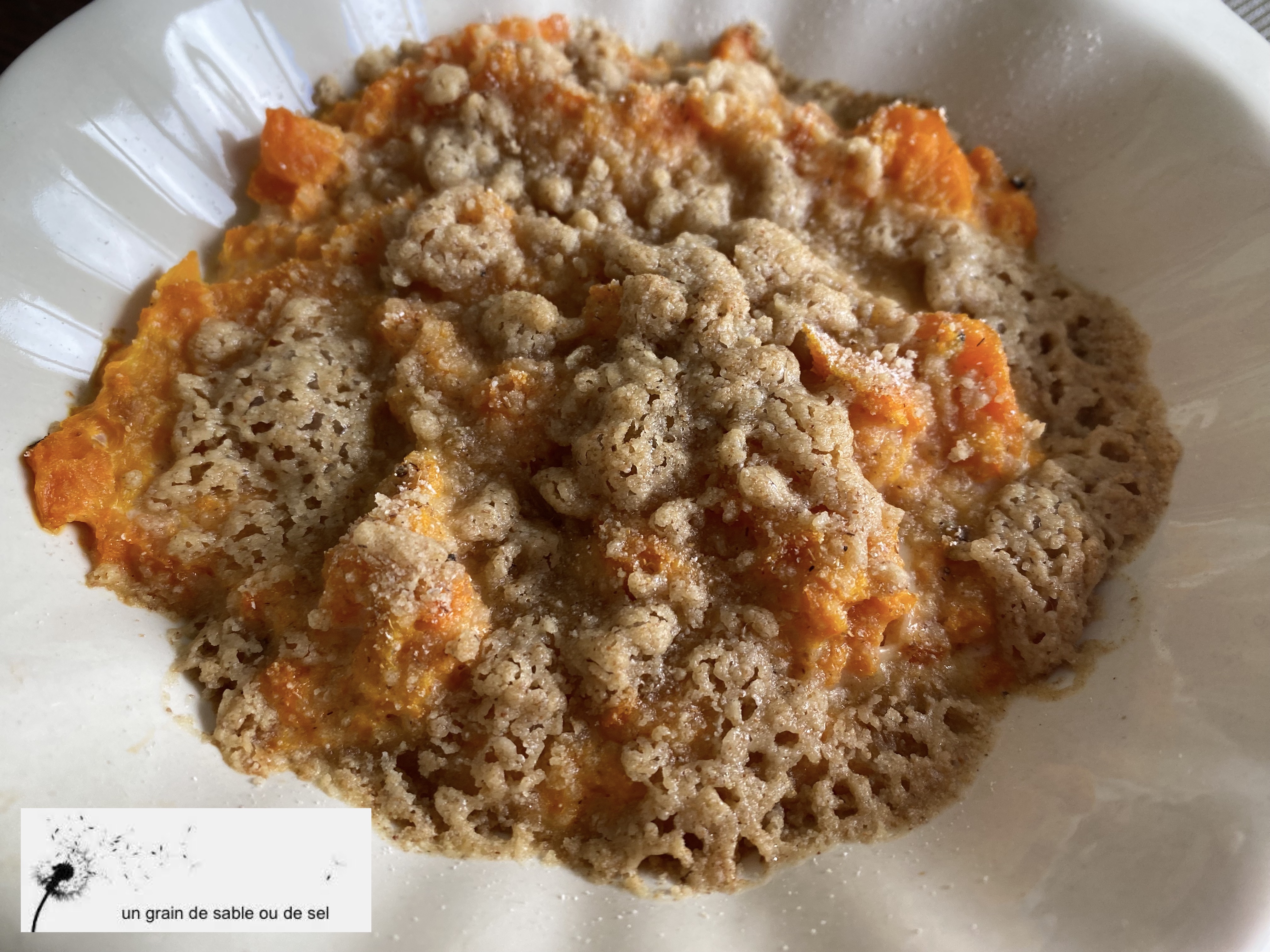 Crumble de carottes au gingembre