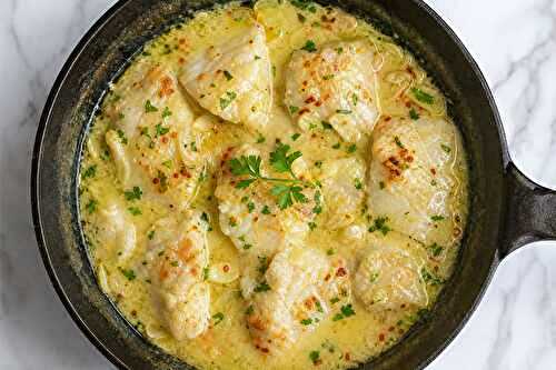 Joue de légine fondante sauce piquante