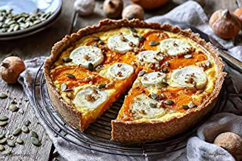Quiche fondante au potimarron et chèvre