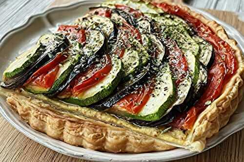 Tarte aux légumes du soleil rôtis