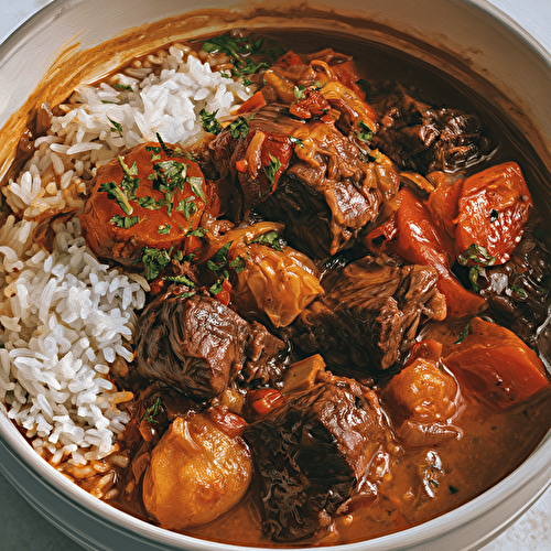 Cari de bœuf créole en cocotte