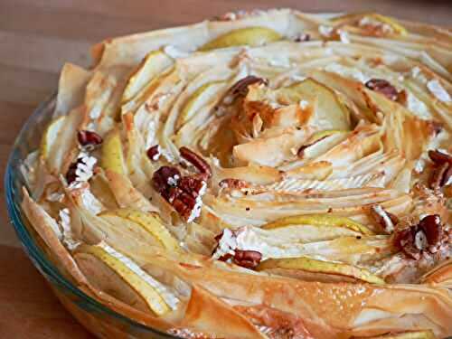 Tarte fine pâte filo camembert - pommes