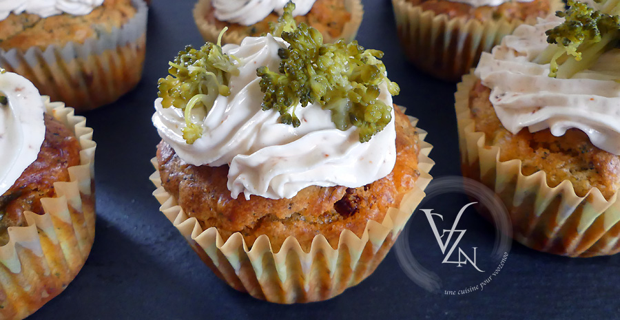 Cupcakes salés, chorizo et brocoli