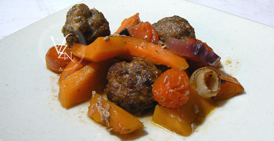 Boulettes de veau et légumes à l’aigre-doux