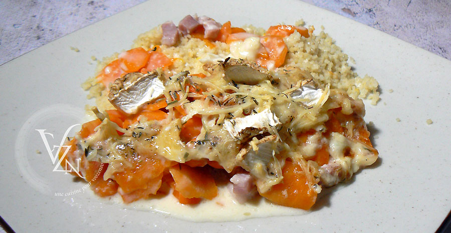 Gratin de carottes au Coulommiers