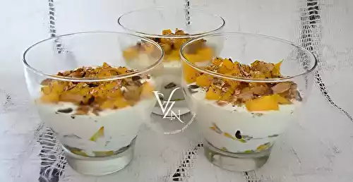 Verrines au fromage blanc, mangue et citron