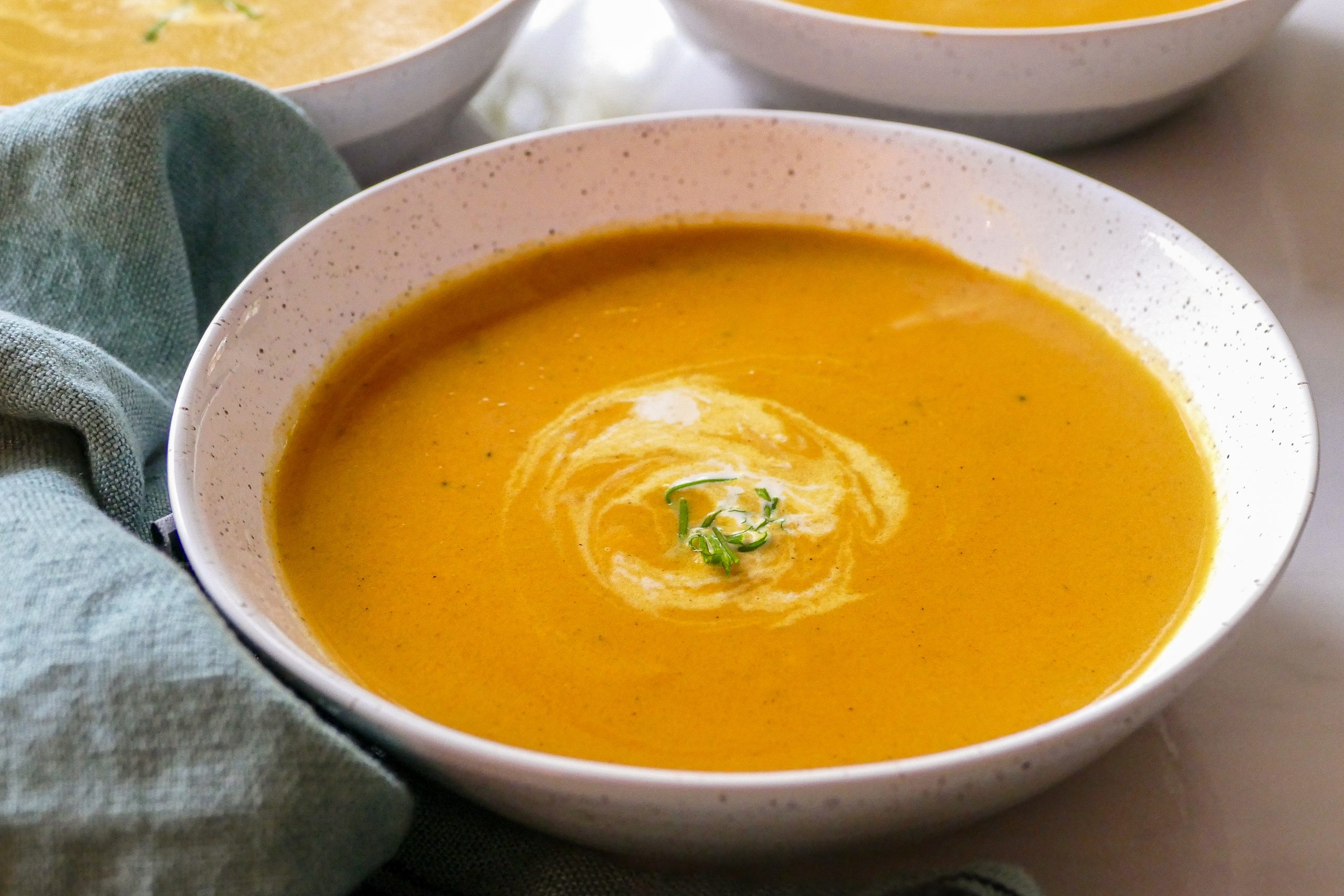 Crème de carottes aux épices de tarte à la citrouille