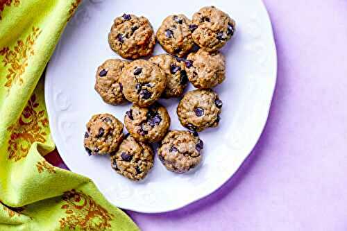 Biscuits à la patate douce, aux flocons d’avoine et aux pépites de chocolat