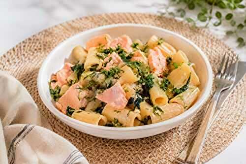 Pâtes allégées au saumon avec gremolata