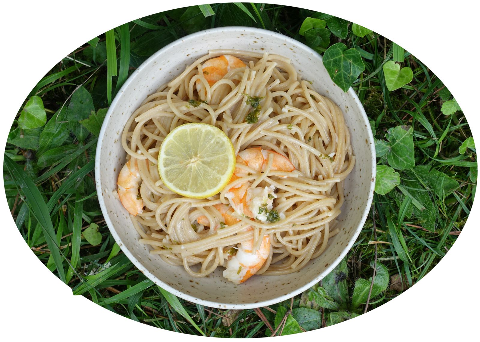 Spaghettis complètes aux crevettes & citron - IG Bas 