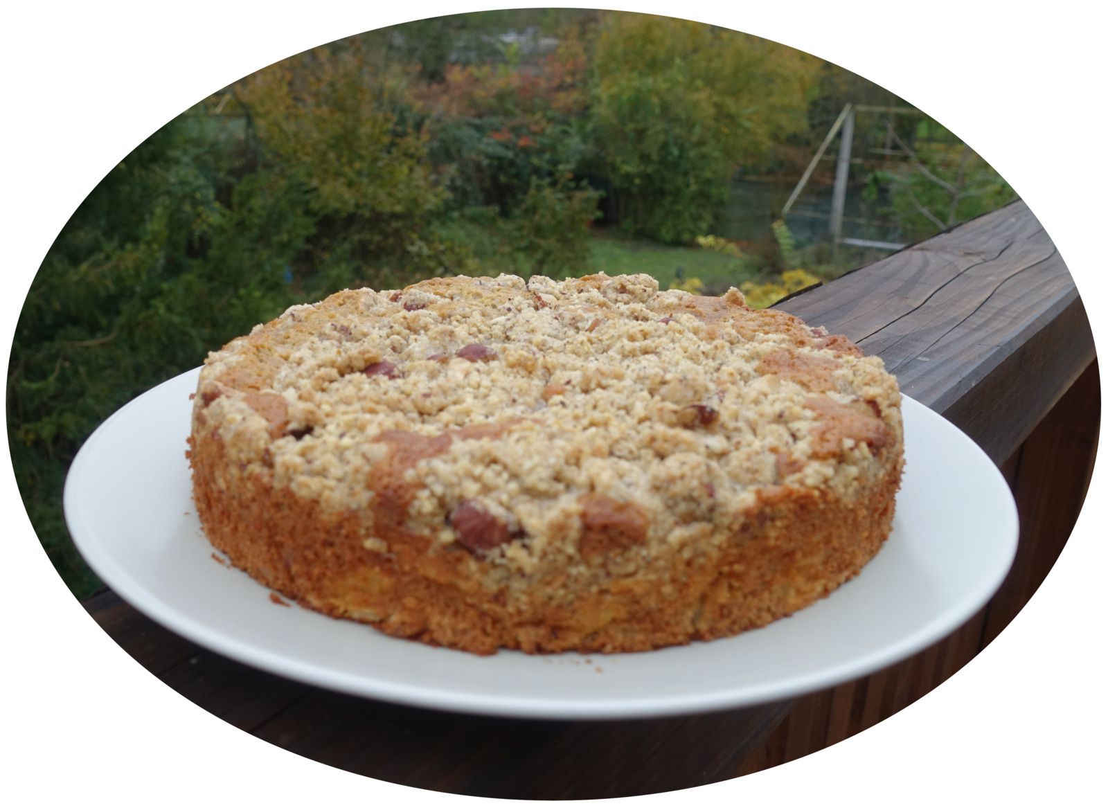 Gâteau crumble aux pommes & noisettes 