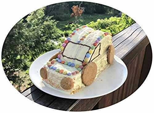 Gâteau voiture à la farine semi-complète, citron & chocolat blanc