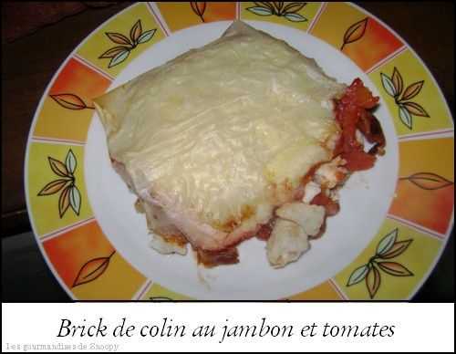 Brick de cabillaud au jambon et tomates