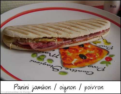 Panini jambon-oignon-poivron