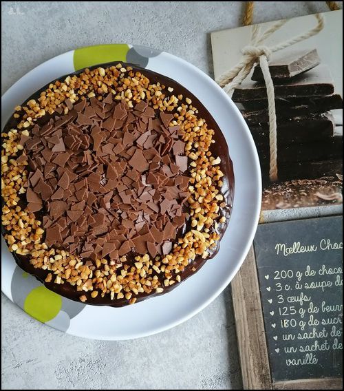 Gâteau au chocolat et framboises 