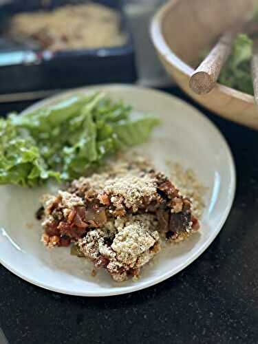 CRUMBLE AU CONFIT D’AUBERGINES