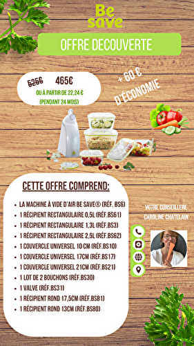 BESAVE l’APPAREIL DE MISE SOUS VIDE 