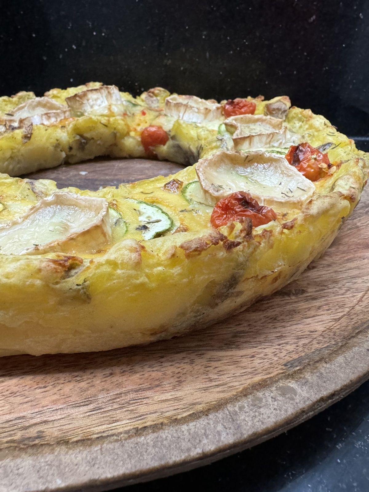 TARTE  POMMES DE TERRE COURGETTES CHEVRE