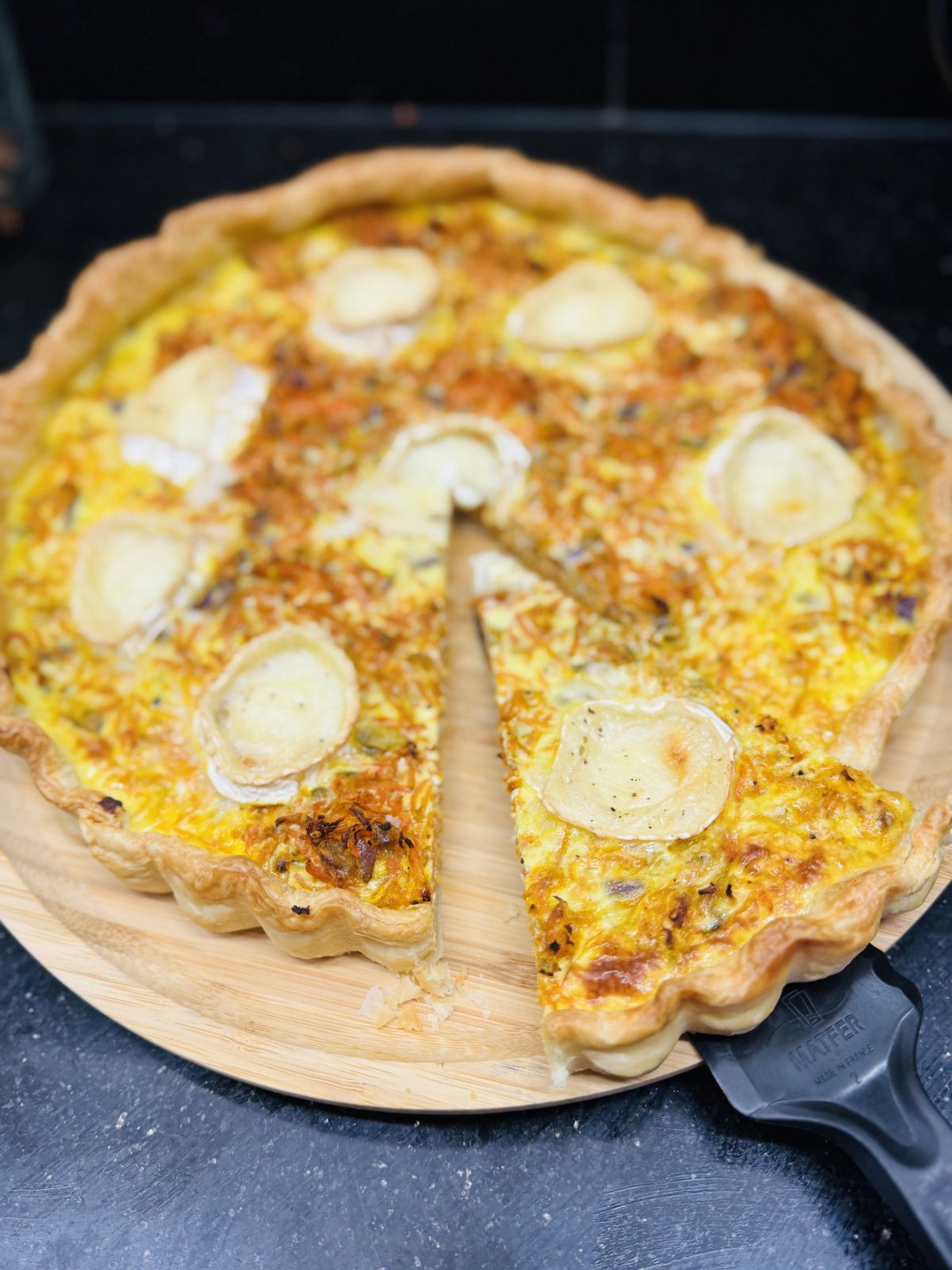 QUICHES CAROTTES RAPEES ET CHEVRE