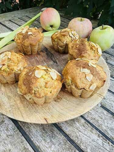MUFFINS POMMES RHUBARBE SANS GLUTEN ET SANS LACTOSE