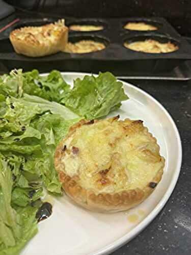 TARTELETTES AUX RESTES DE RACLETTE POMMES DE TERRE LARDONS