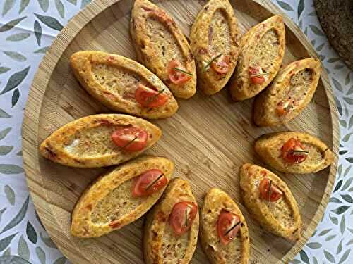 BARQUETTES FACON TORTILLAS DE PATATAS AUX POIVRONS ET MANCHEGO