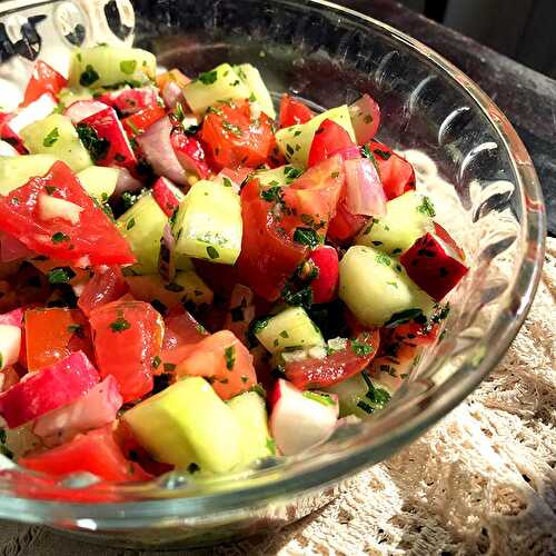 Salata Arabiyyeh, Salade de Tomates et Radis Saoudienne