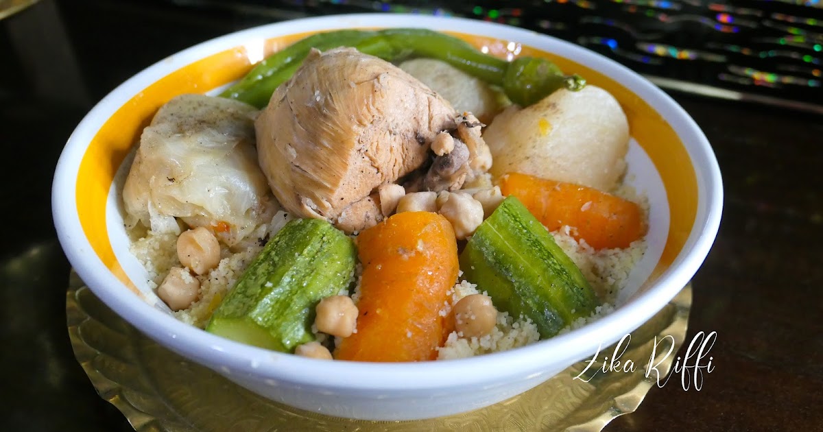 COUSCOUS ALGÉRIEN POITRINE DE POULET FERMIER ET LÉGUMES DE SAISON