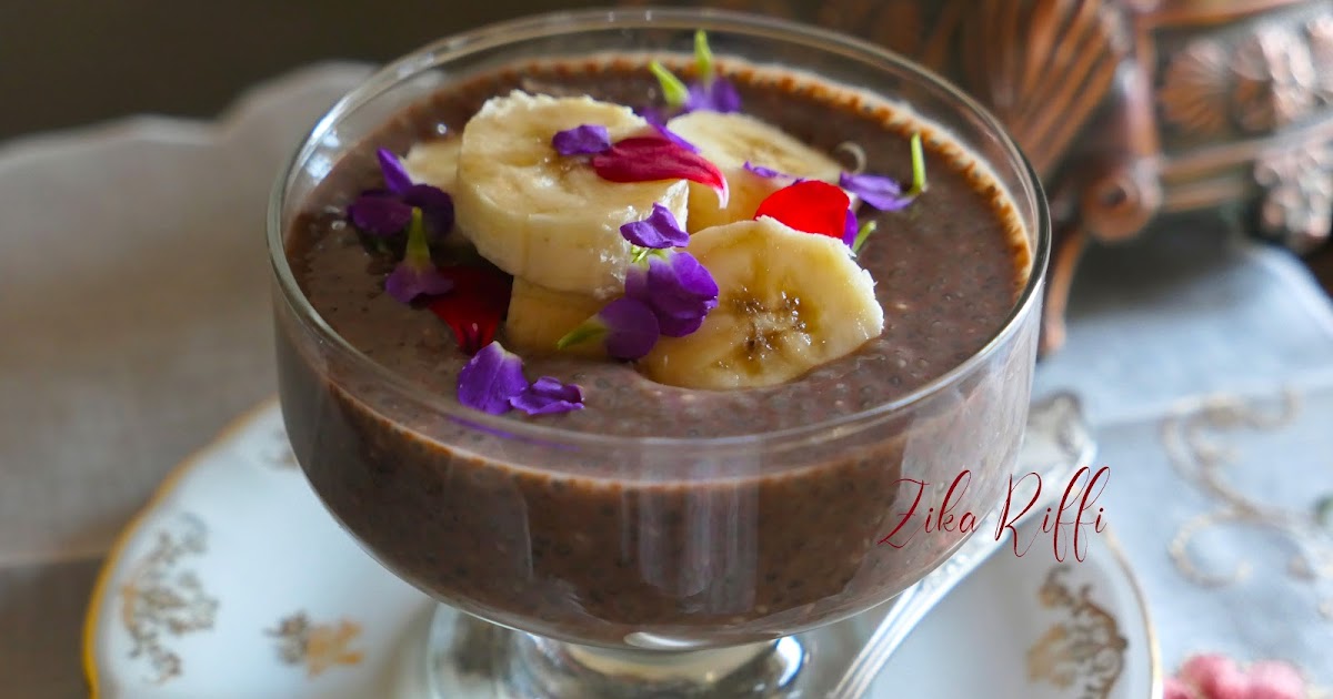 PUDDING DE CHIA- CHOCOLAT NOIR ET BANANE AU MIEL