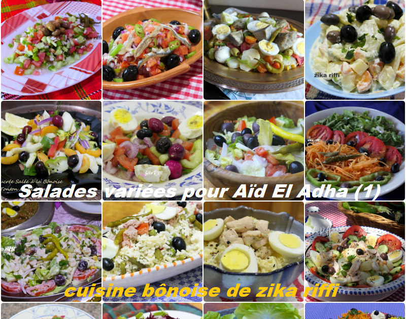 IDÉES DE RECETTES DE SALADES VARIÉES OU CONPOSÉES POUR ACCOMPAGNEMENT DE GRILLADES ET BARBECUE