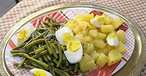 HARICOTS VERTS FRAIS ET POMMES DE TERRE SAUTÉS À L'AIL AUX ŒUFS DURS