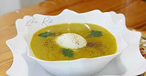 VELOUTÉ AUX FANES DE NAVETS- CAROTTES- NAVETS- POMME DE TERRE ET POIREAU AUX OEUFS DURS