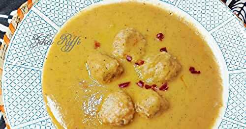 VELOUTÉ AUX BOULETTES DE VIANDE DE VEAU DE LAIT