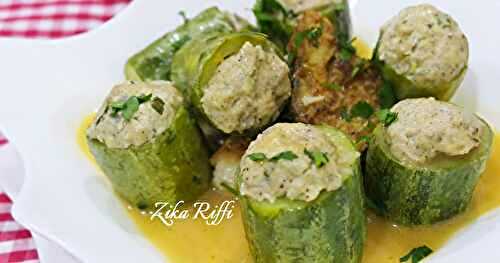 DOLMA JRAYWET- COURGETTES FARCIES- SAUCE BLANCHE AU CURCUMA