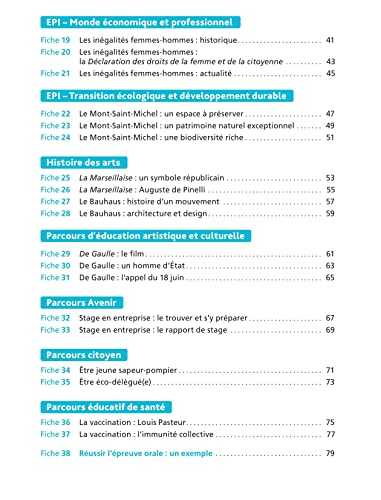 Brevet Pratique Fiches Épreuve orale 3e Brevet 2022: L'essentiel pour réussir l'épreuve orale en 38 fiches efficaces