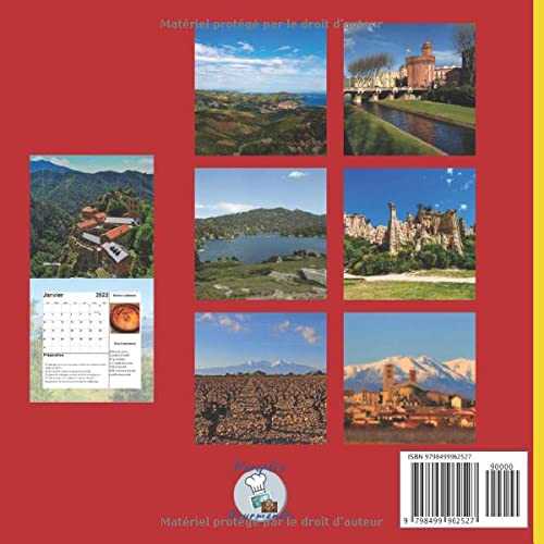 Calendrier 2022 Le Roussillon et ses Recettes: Les Pyrénées Orientales et la gastronomie catalane en photo dans un calendrier mural de bureau 22 x 22 cm