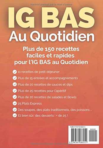 IG Bas au Quotidien: Plus de 150 Recettes IG Bas Faciles et Rapides