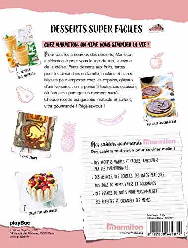 Marmiton cahier gourmand desserts ultra faciles