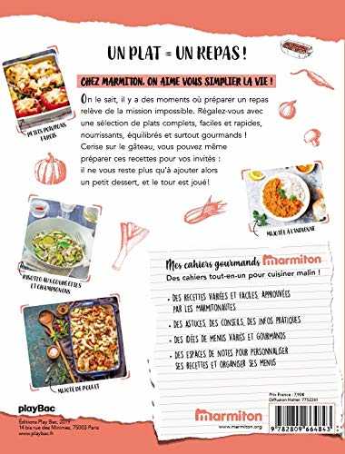 Marmiton cahier gourmand un plat, un repas !