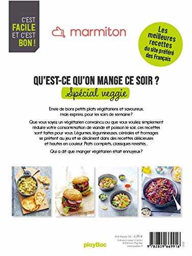 Marmiton : qu'est-ce qu'on mange ce soir ? - spécial veggie